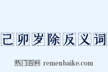 己卯岁除反义词是什么意思的图片